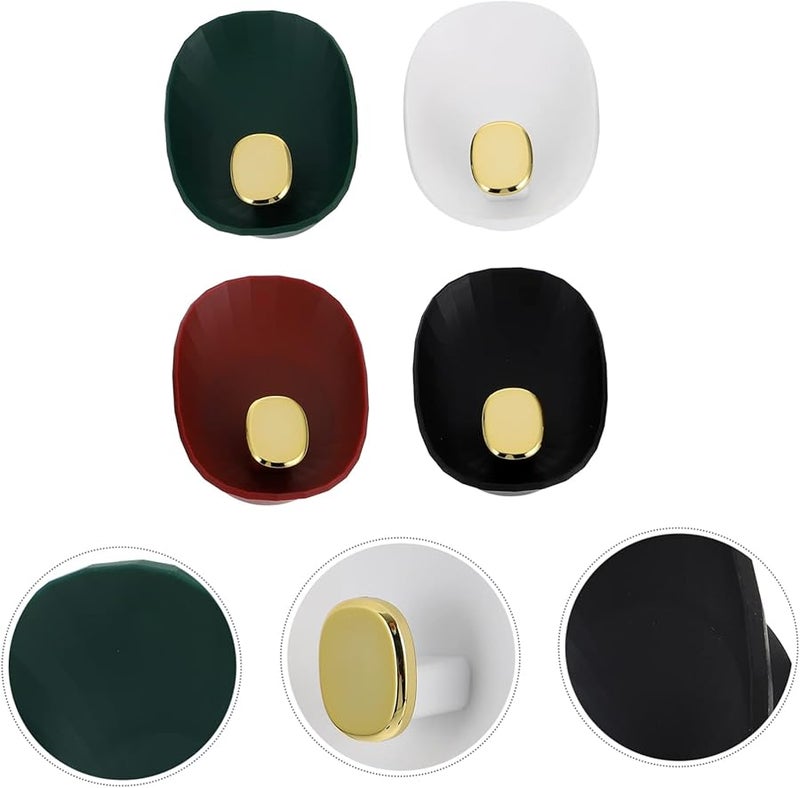 Balacoo 4Pcs Self Adhesive Wall Hooks For Kitchen Bathroom Towel Storage White - Image 4
